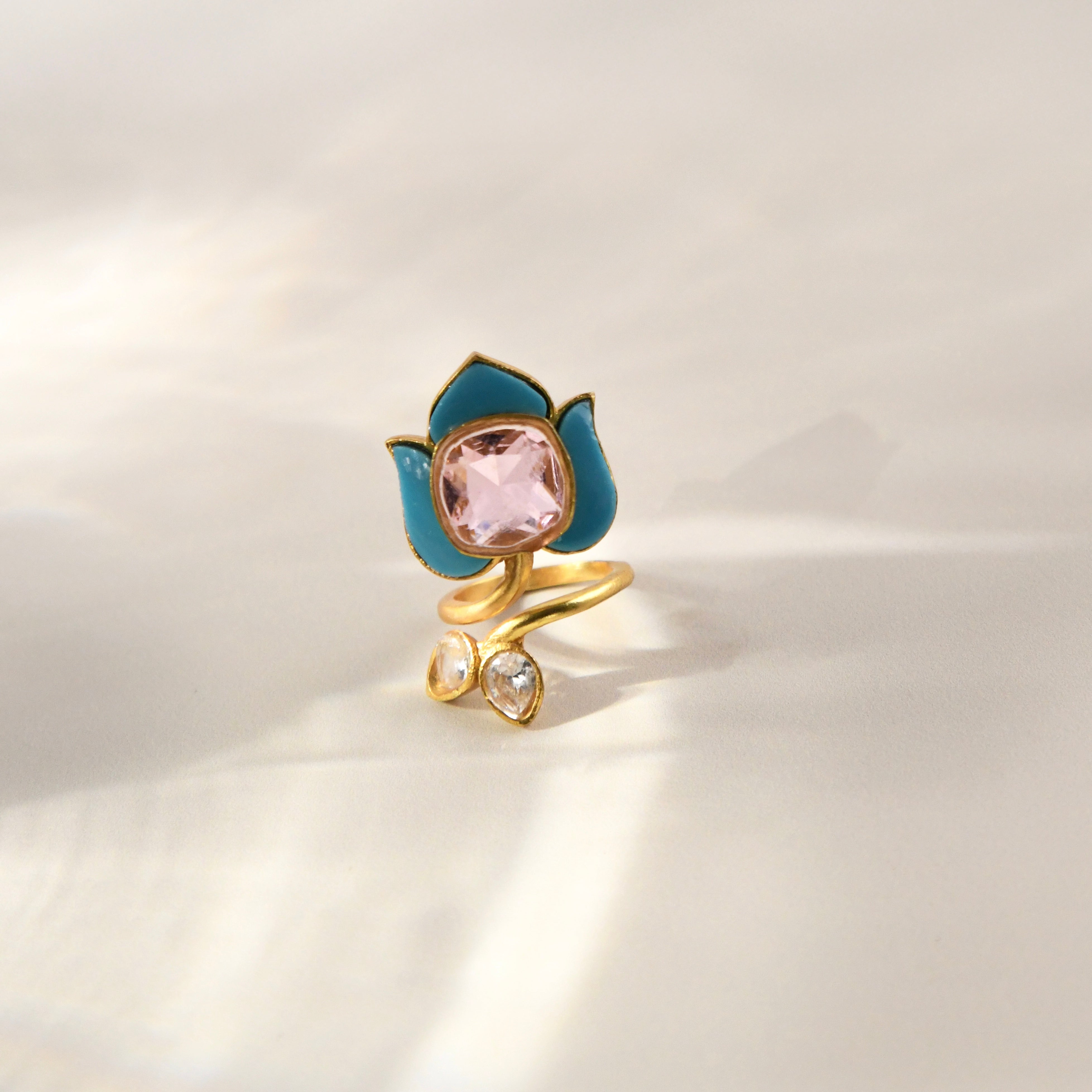 Siren Lotus Nail Ring