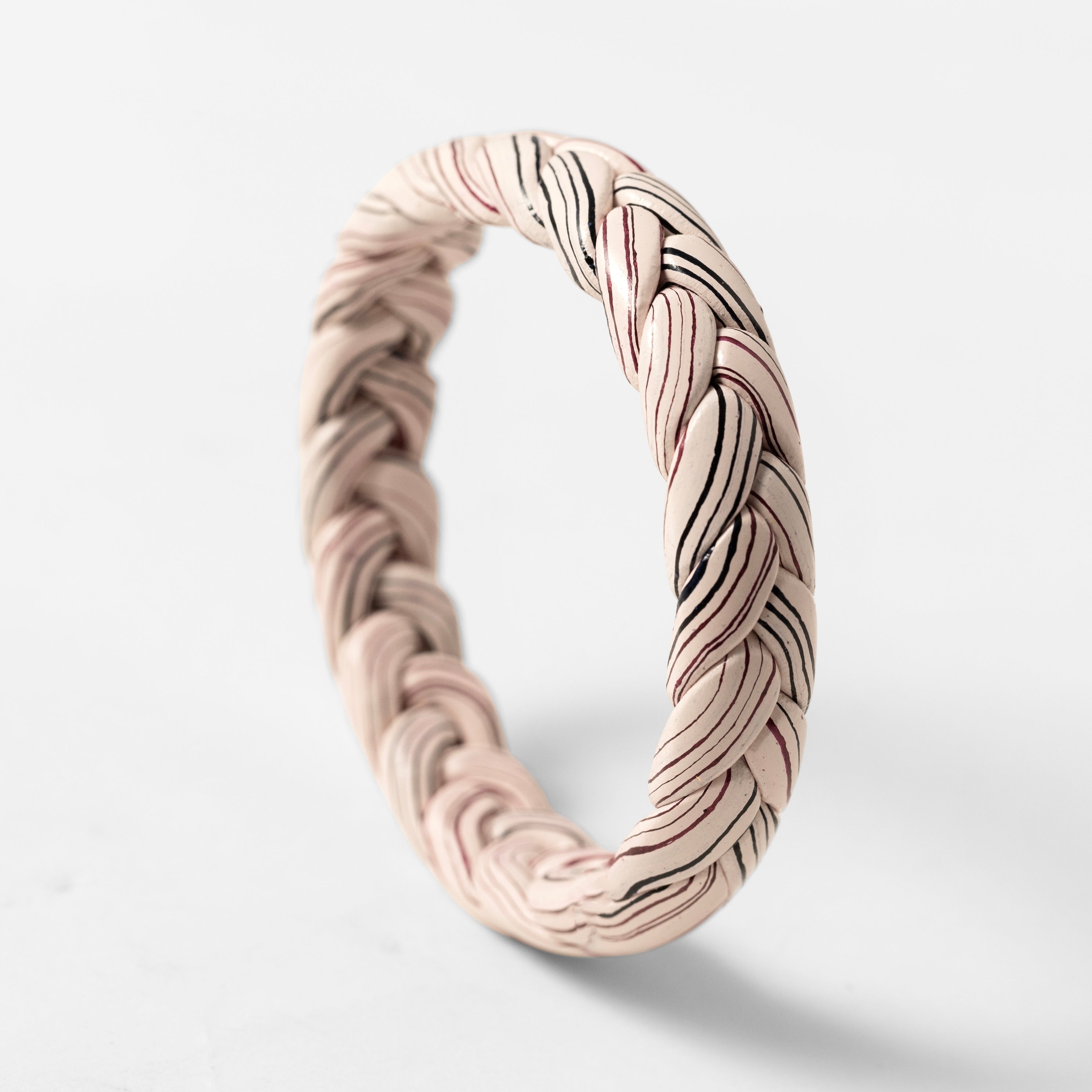 Braided White Lac Bangle