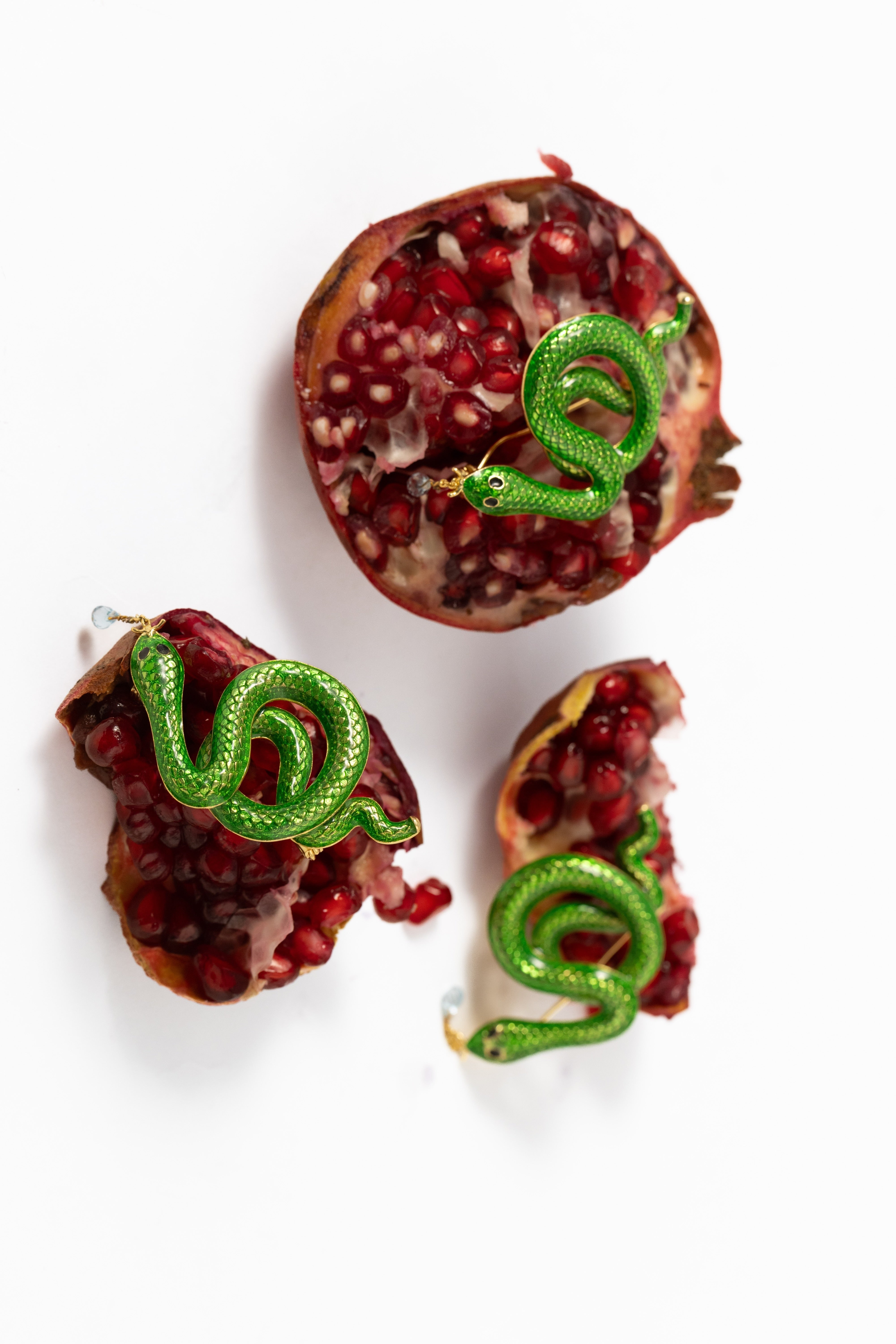 Green snake Brooch