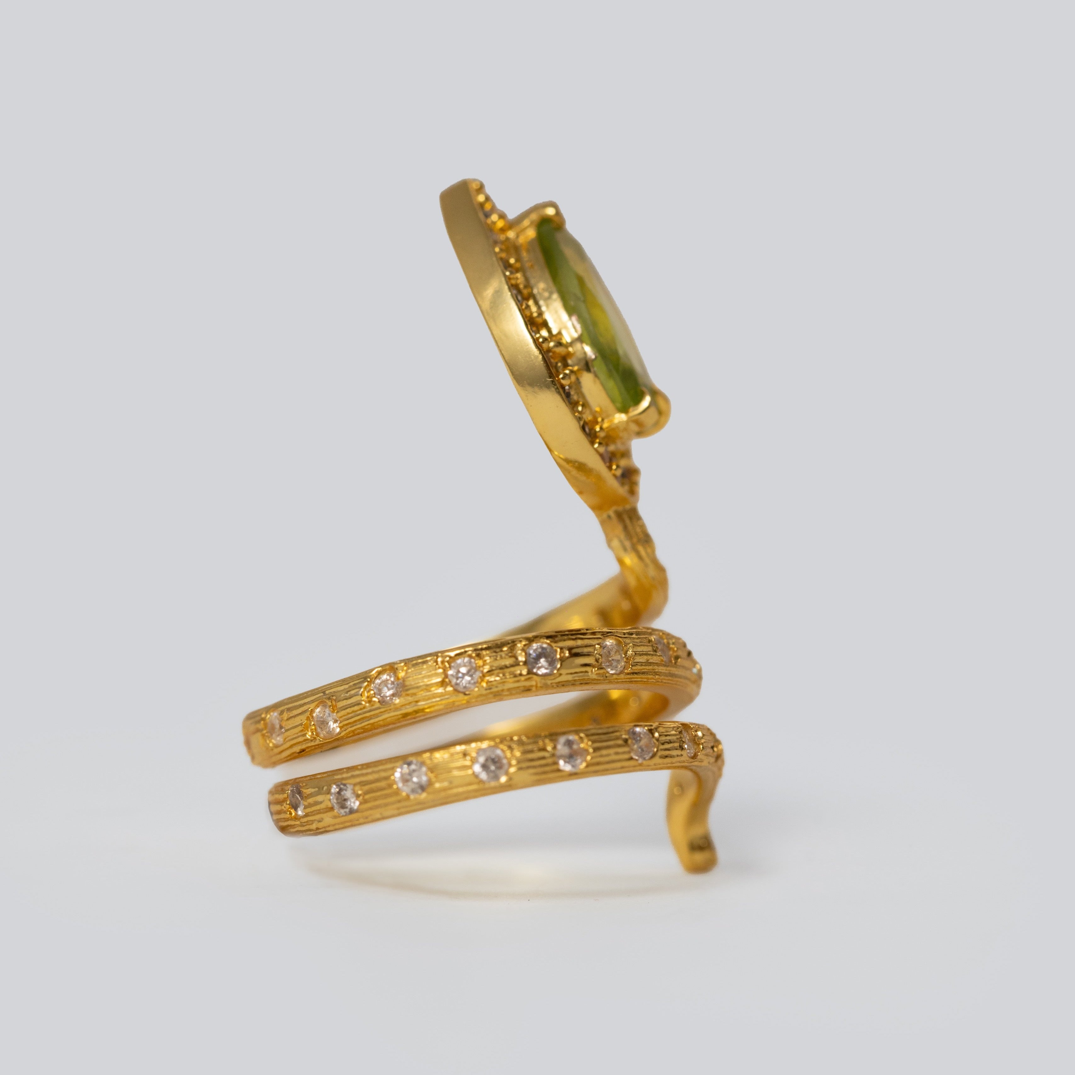 Gilded Coil Birthstone Ring