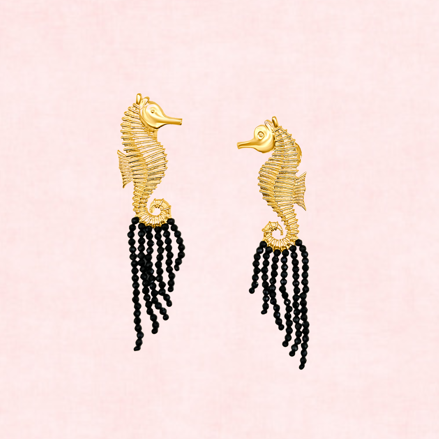 Golden Seahorse Earrings