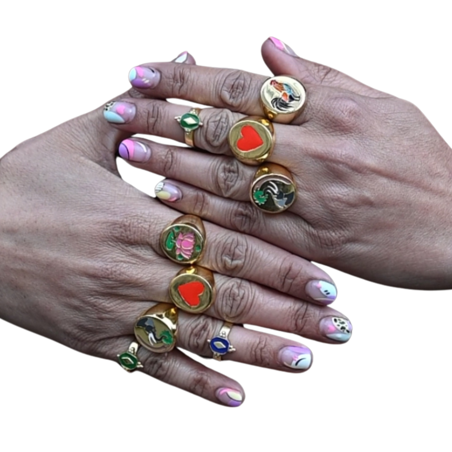 Heart Enamel Ring