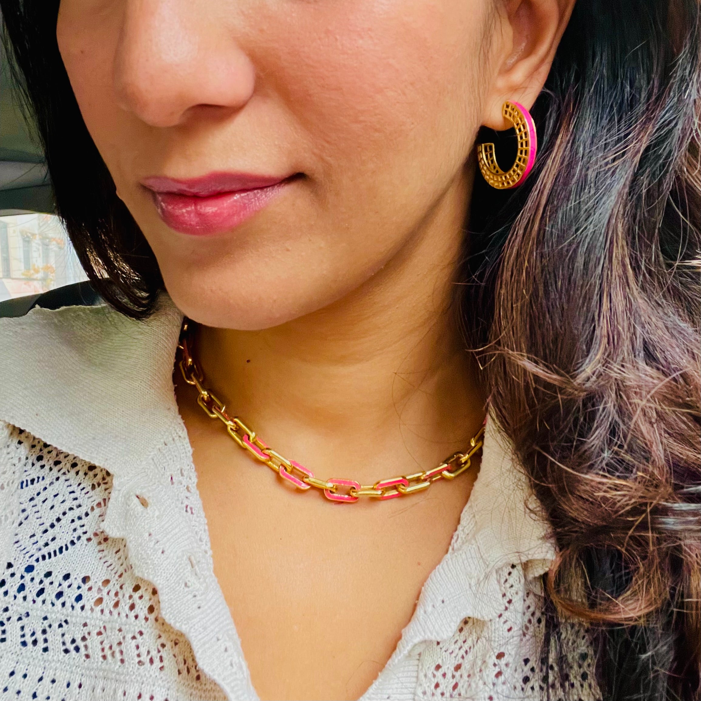Pink Hoops