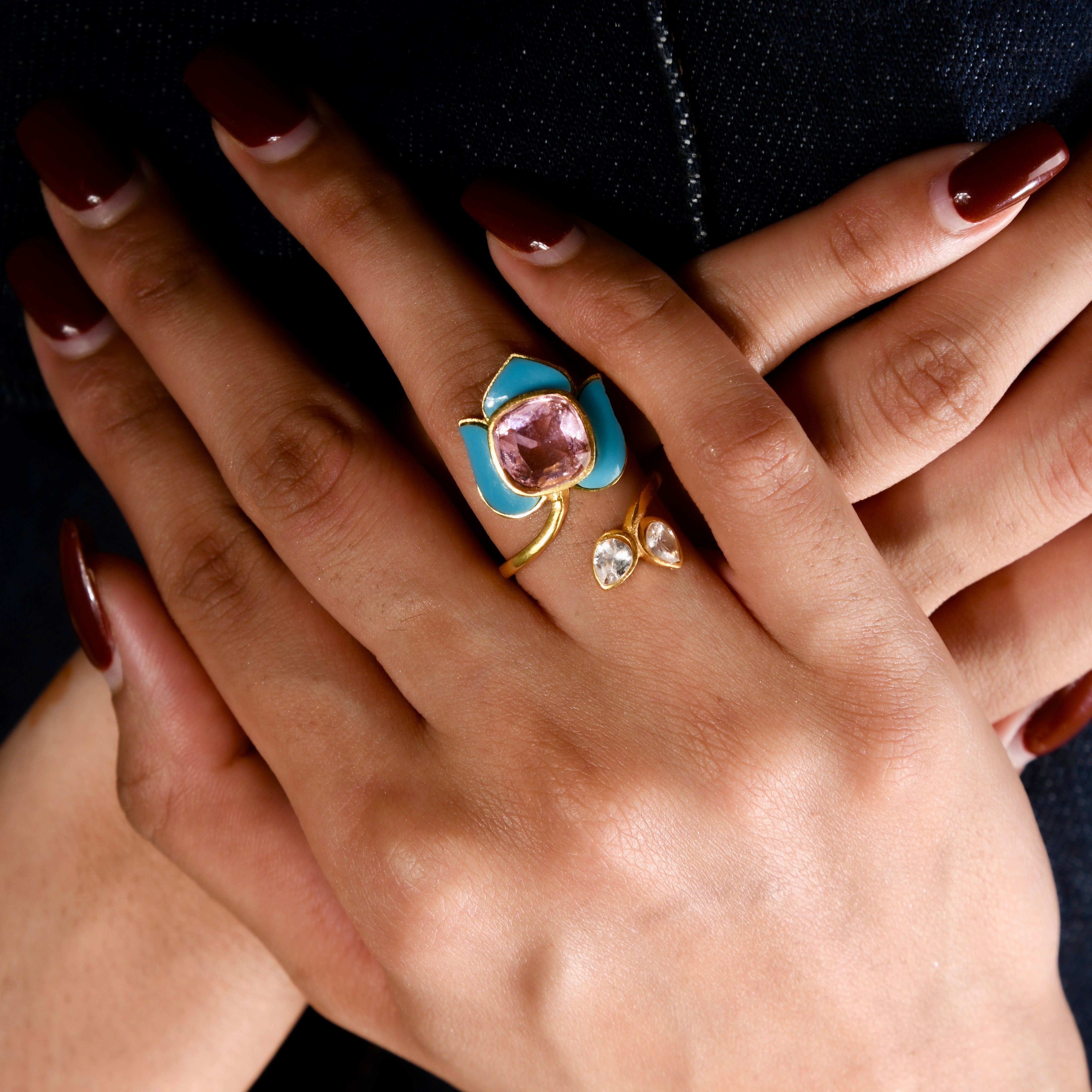 Siren Lotus Nail Ring