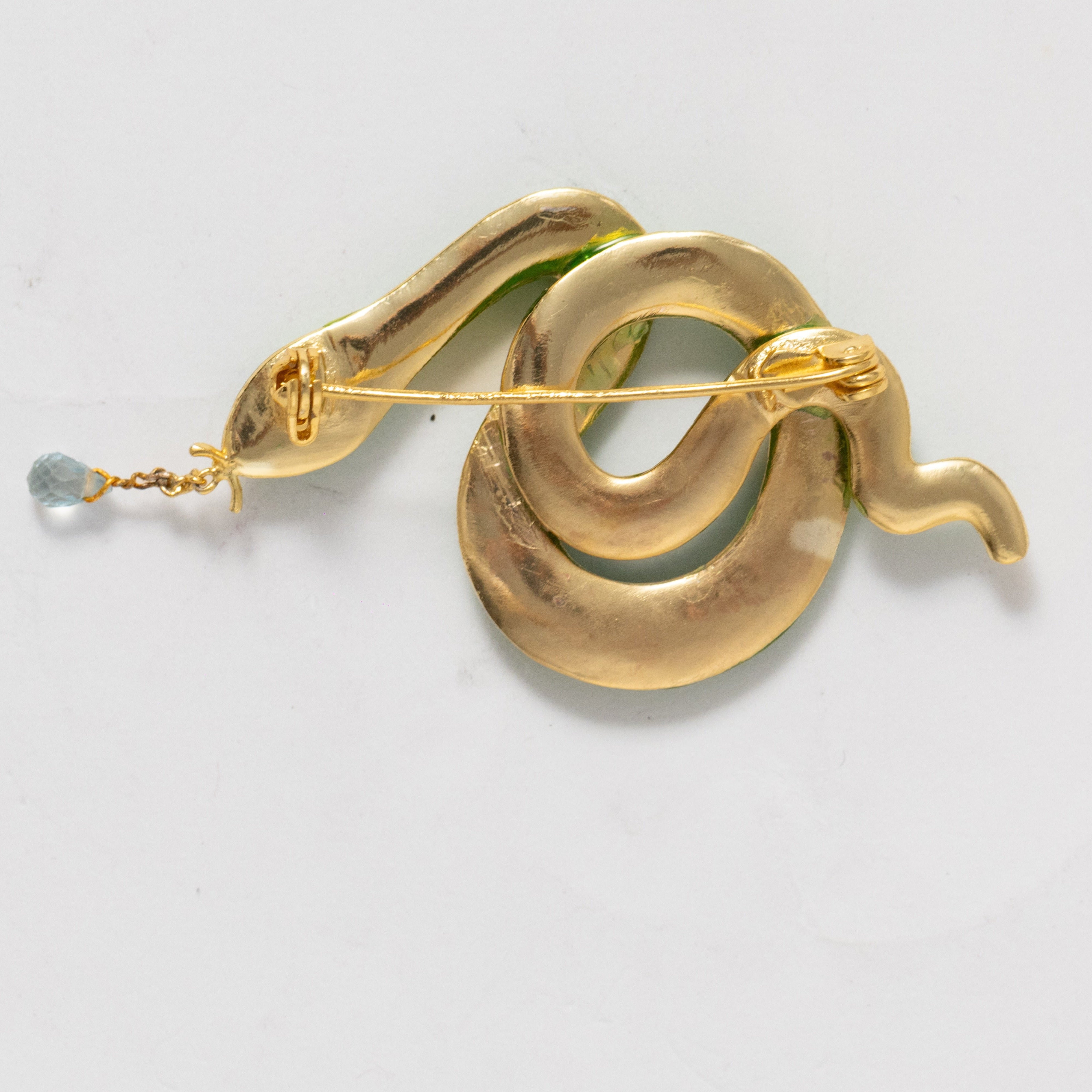 Green snake Brooch