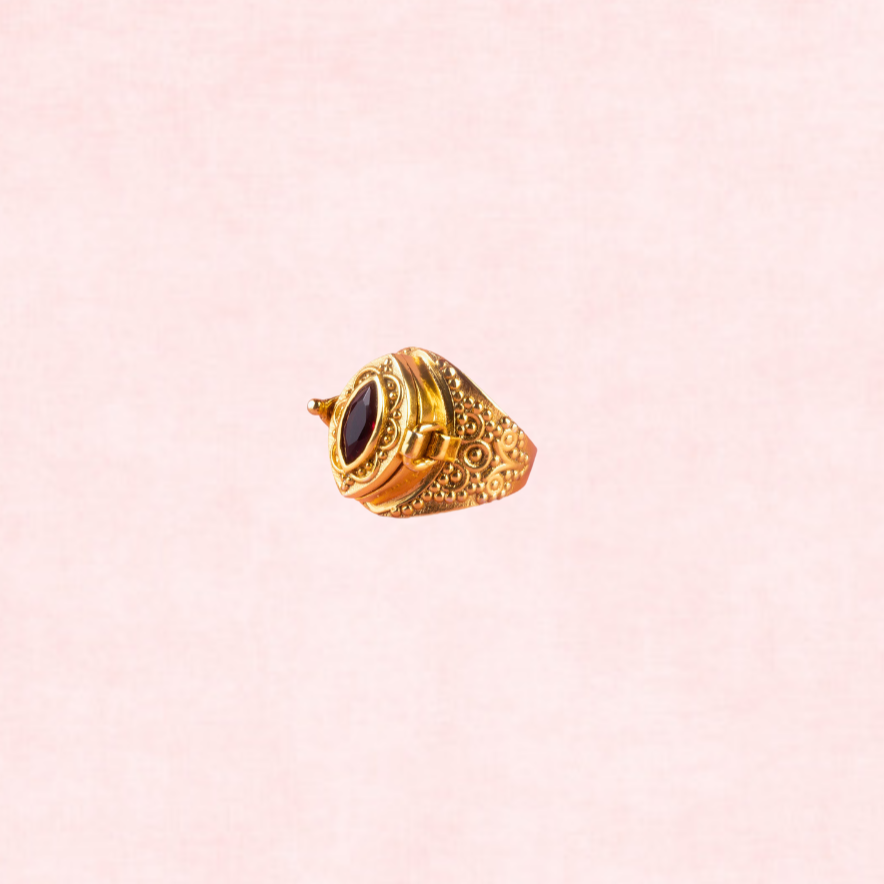 Garnet Poison Ring