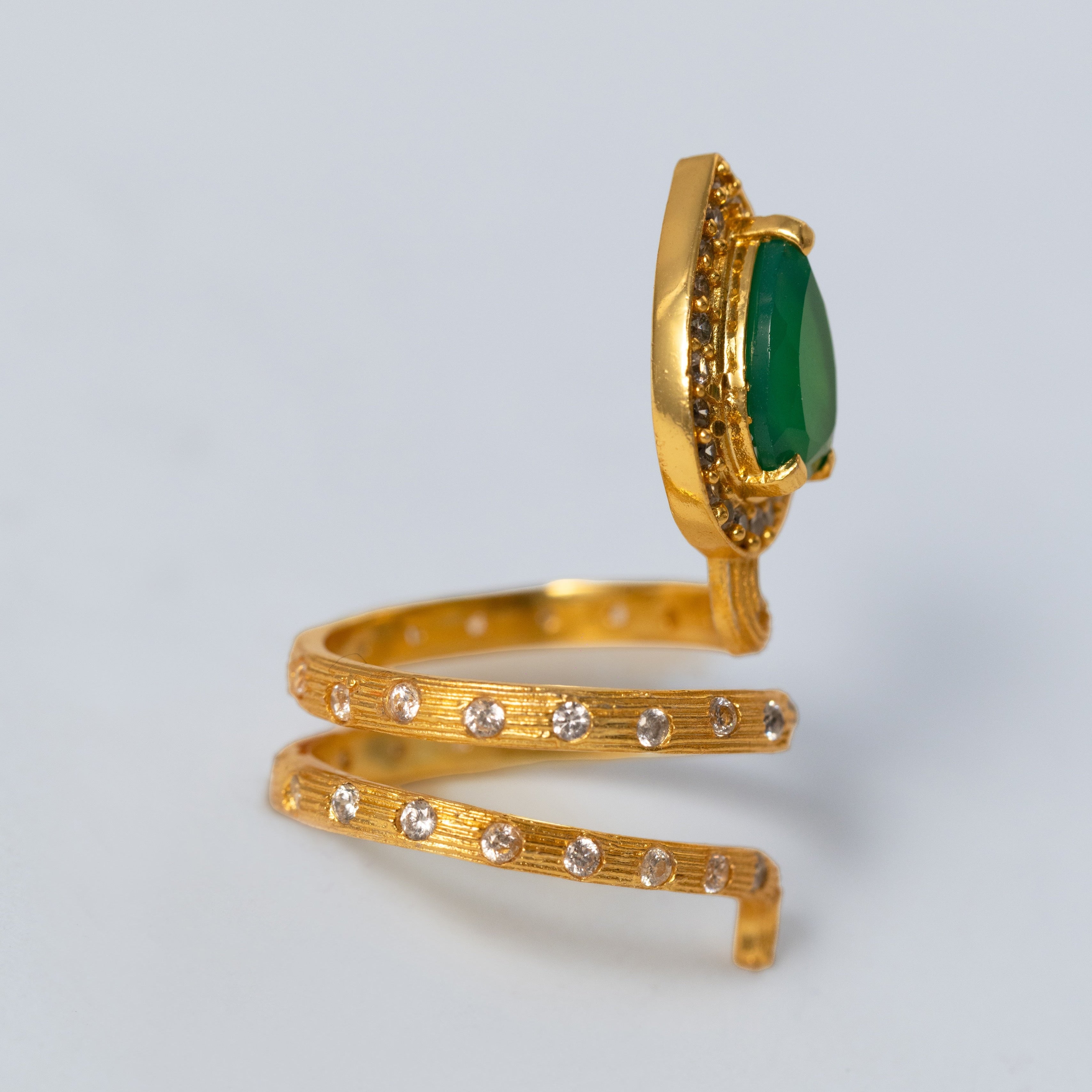 Gilded Coil Birthstone Ring