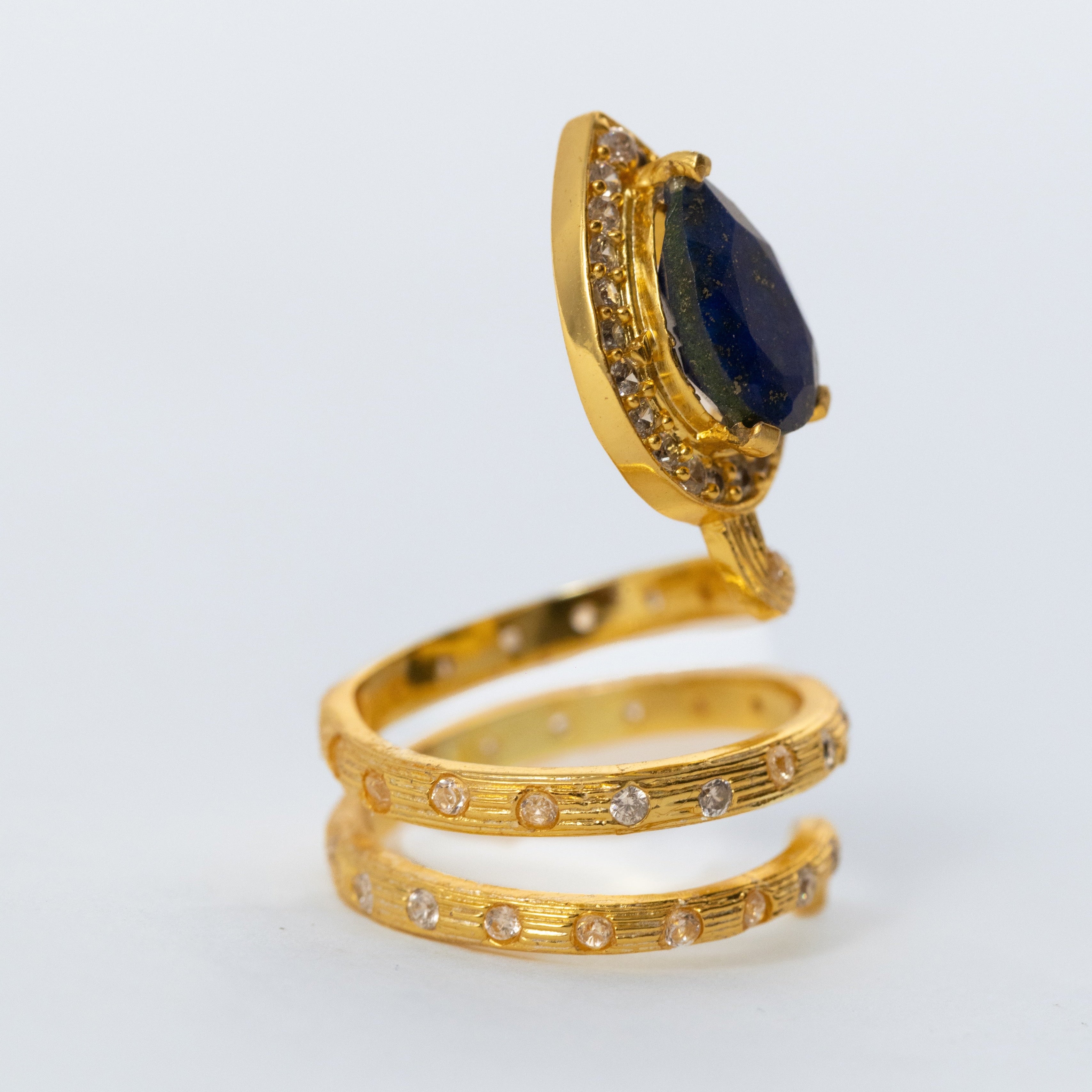 Gilded Coil Birthstone Ring