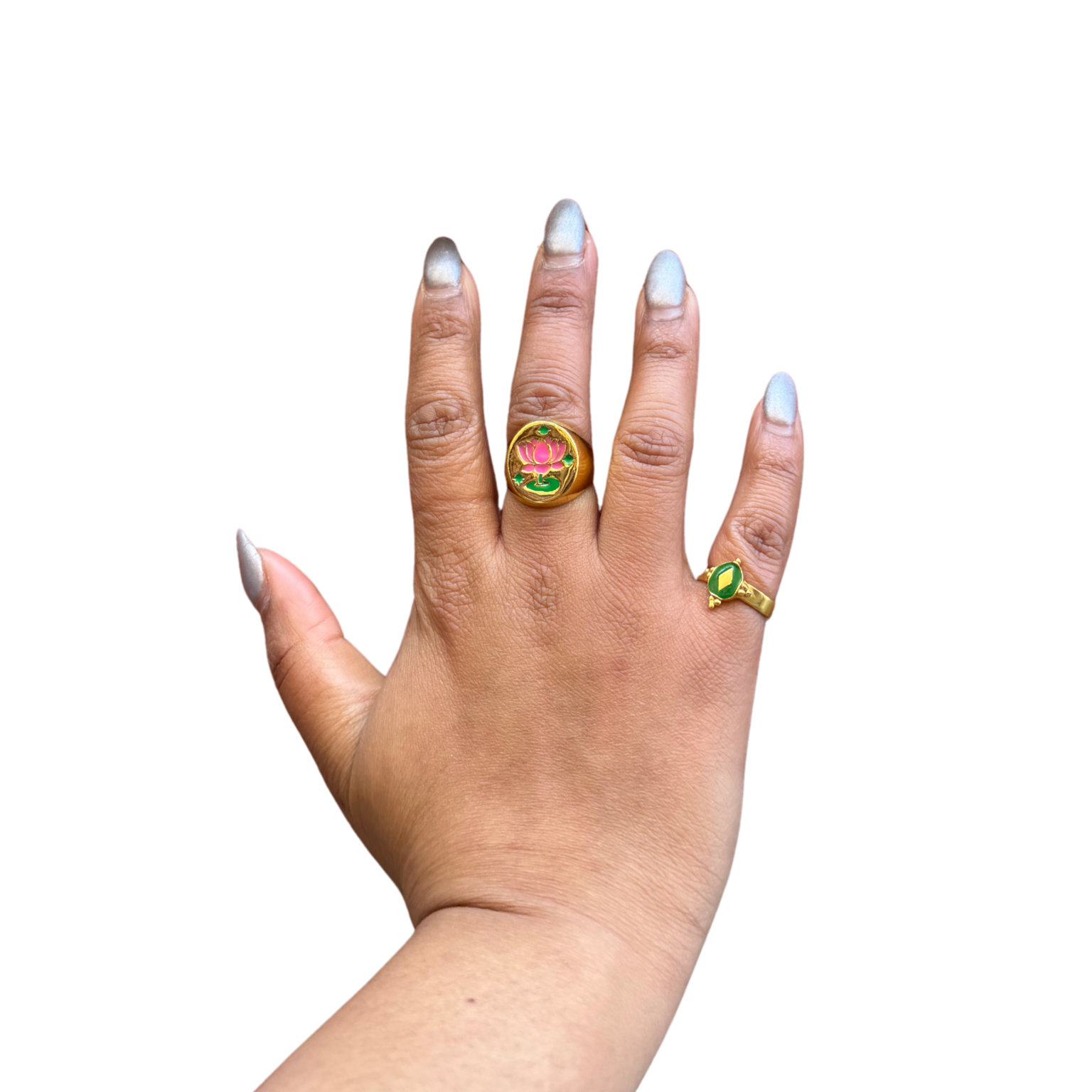 Lotus Enamel Ring