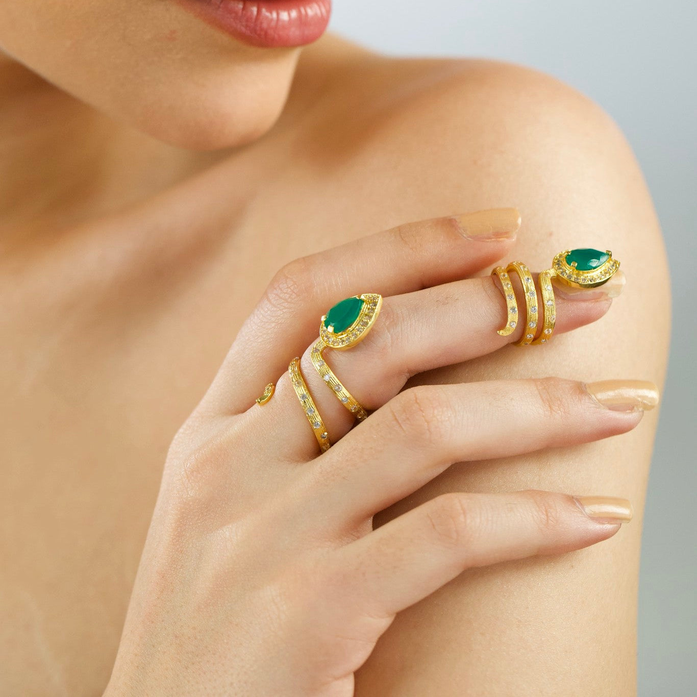 Gilded Coil Birthstone Ring